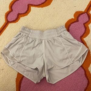White Lululemon Hotty Hot Shorts